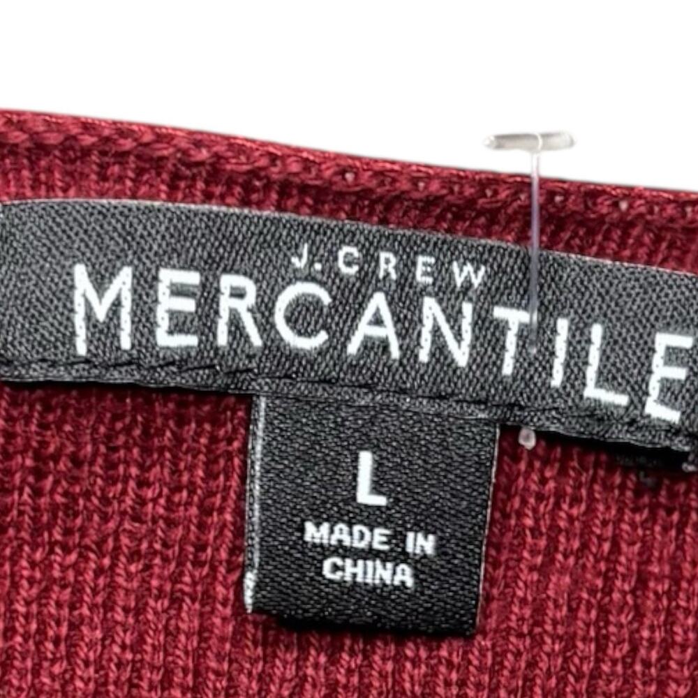 J.Crew Mercantile Cranberry Knit Blazer Cardigan Academia Oversized Sz Large - Picture 4 of 8